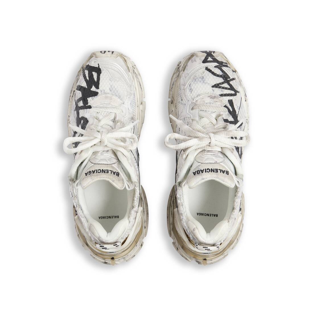Men’s Runner Graffiti Sneaker in White - Image 6